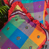 Colourful Frilled Cushion Cover