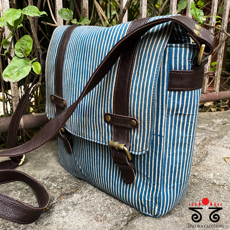 Ajrak Vegan Leather Messenger Bag