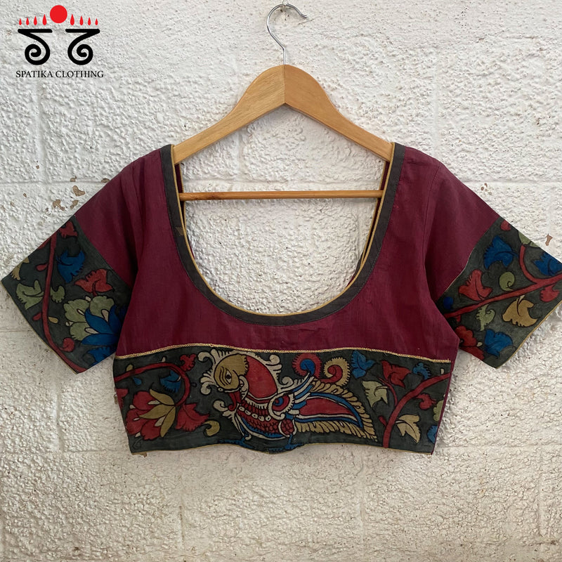 Pen Kalamkari Handcrafted Blouse
