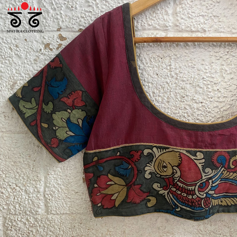 Pen Kalamkari Handcrafted Blouse