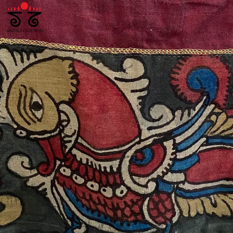 Pen Kalamkari Handcrafted Blouse
