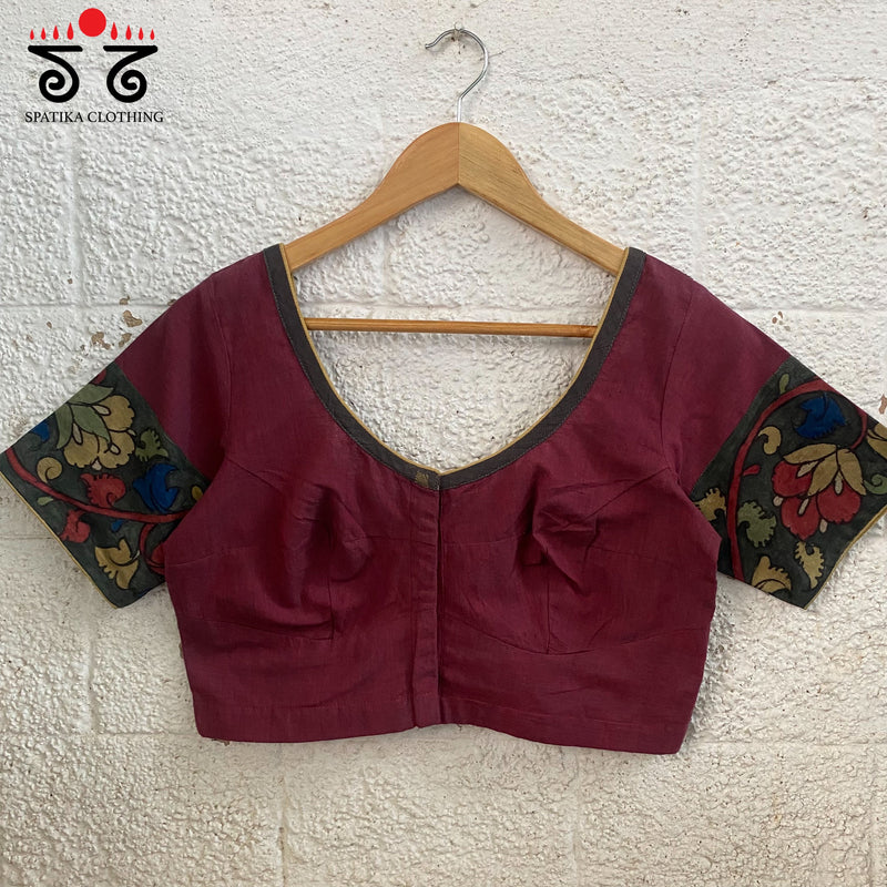 Pen Kalamkari Handcrafted Blouse