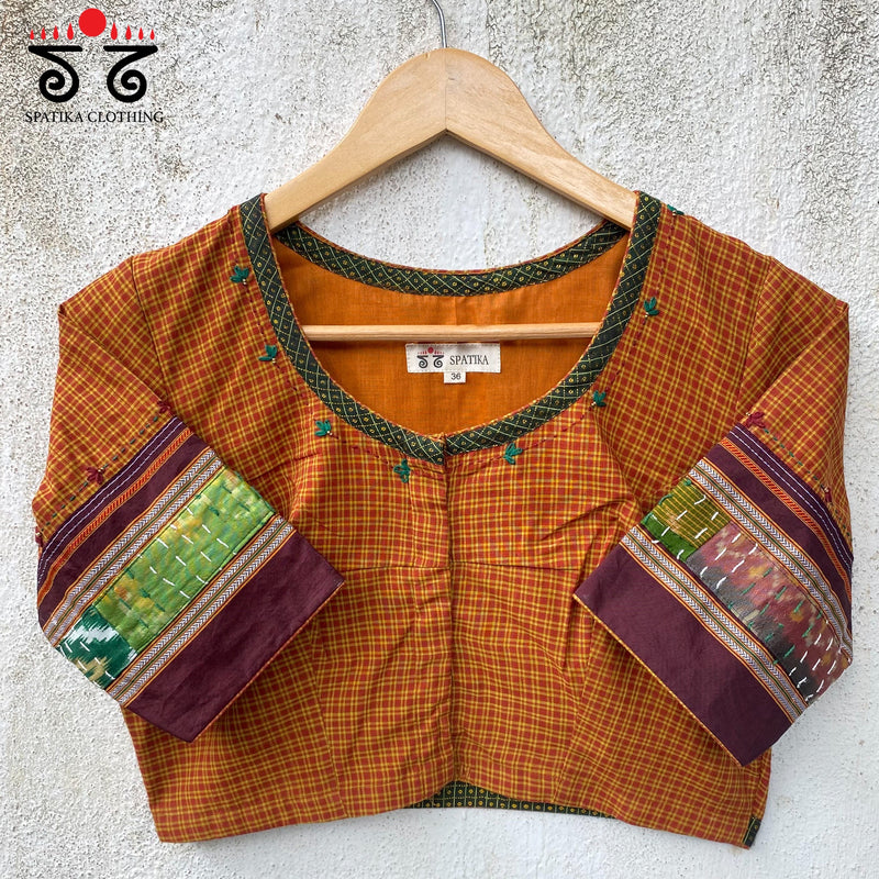 Annapakshi Pen Kalamkari Blouse