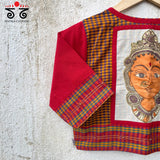 Goddess Face Pen Kalamkari - Kanchi Cotton Blouse - Limited Edition!!