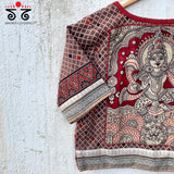 Kalinga Krishna Pen Kalamkari Long Blouse