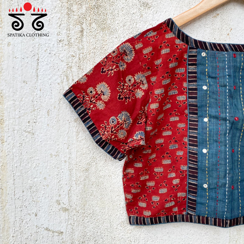 Ajrak Pintucked Blouse