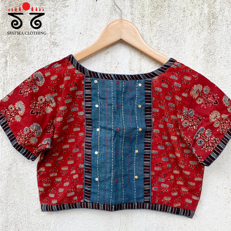 Ajrak Pintucked Blouse