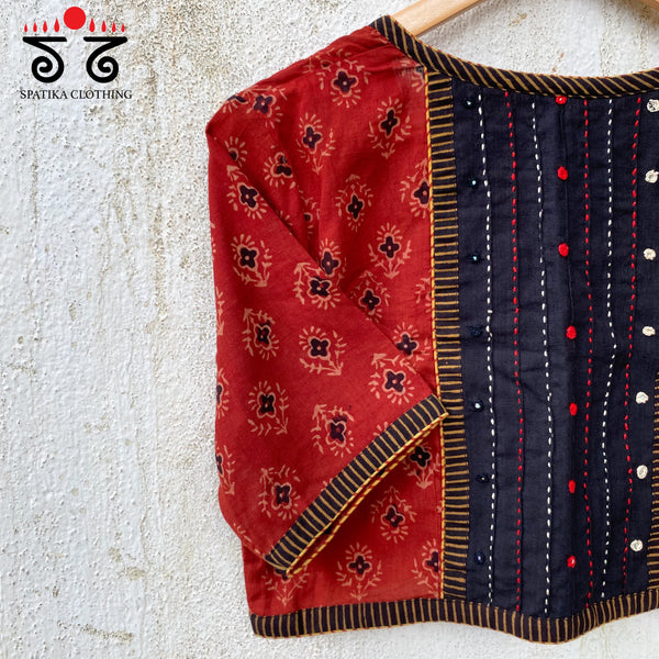 Ajrak Pintucked Blouse