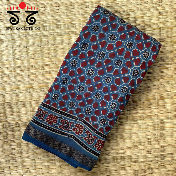 Ajrak on Maheshwari Dupatta
