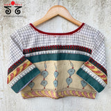 Pen Kalamkari Checkered Blouse