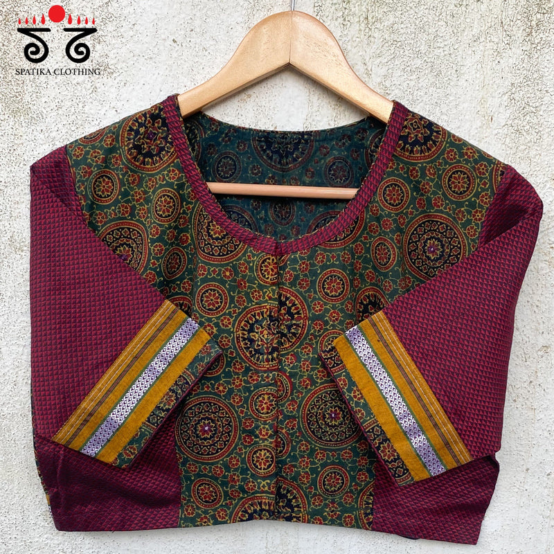 Ajrak Khun Blouse