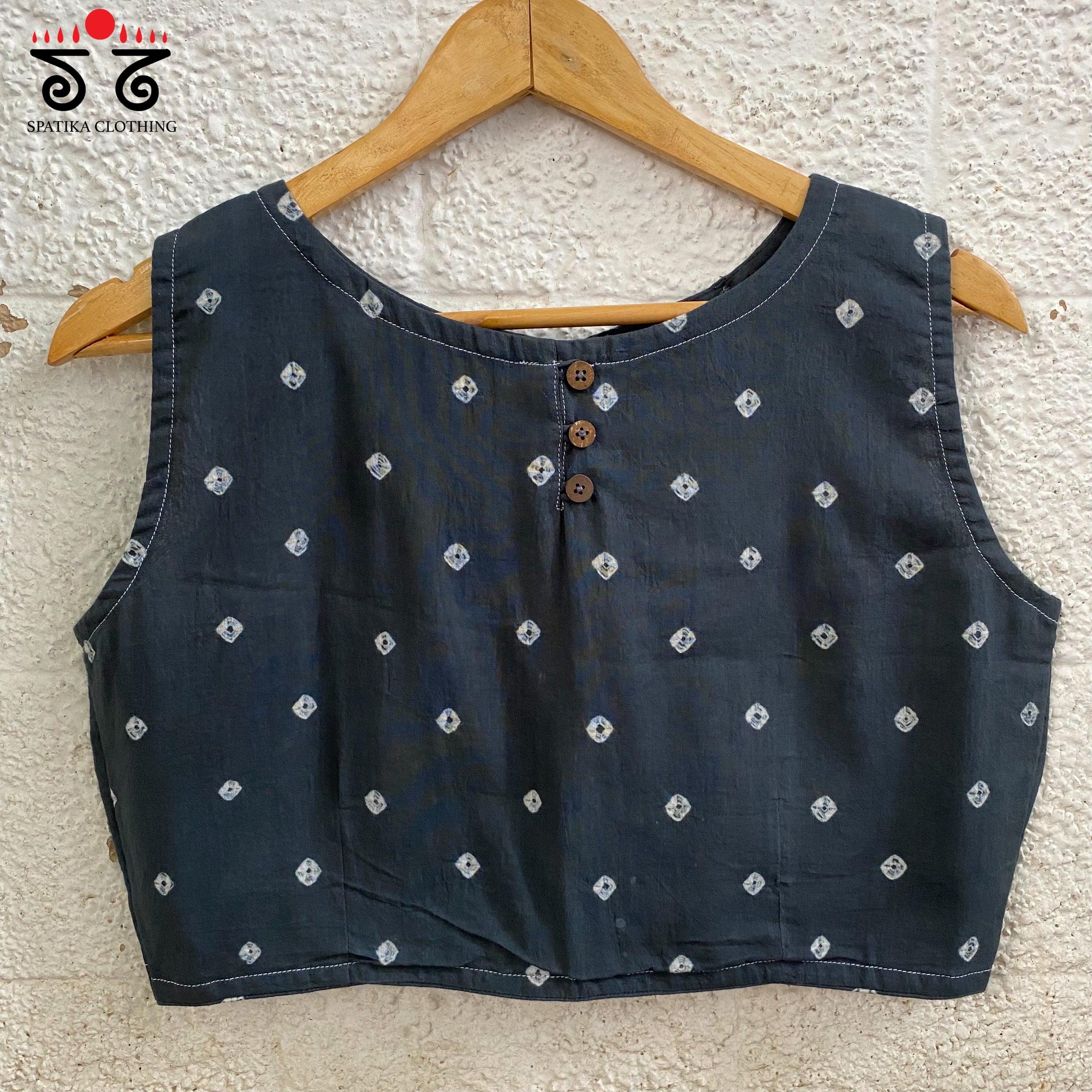 Bandhani Sleeveless Blouse