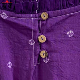 Bandhani Frilled Sleeveless Blouse