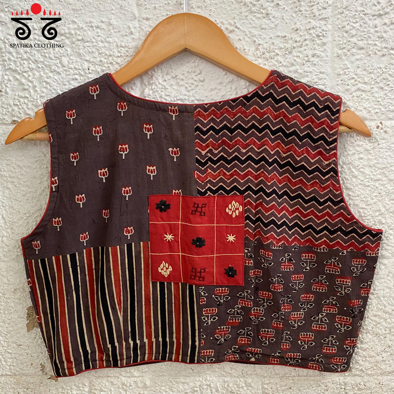 Ajrak Collage Blouse