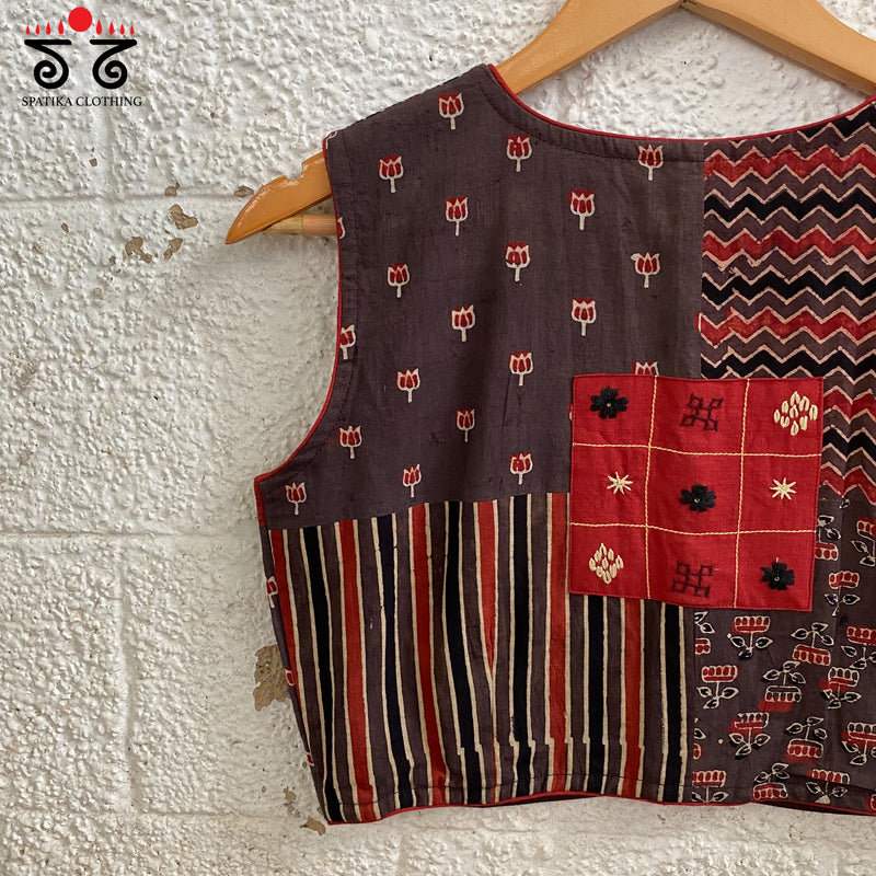 Ajrak Collage Blouse