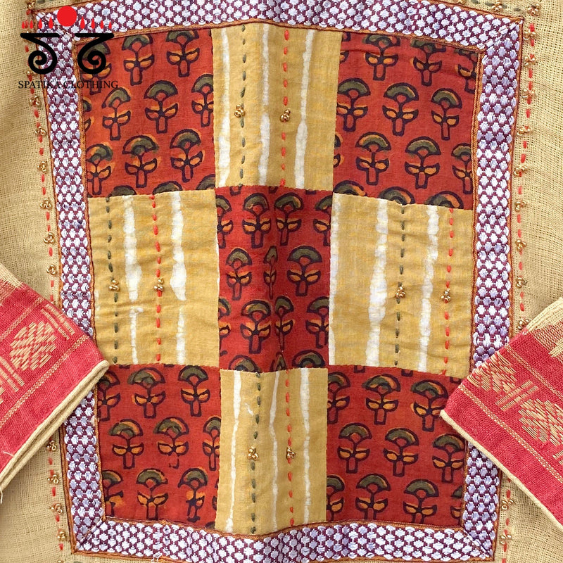 Ajrak Ponduru Patchwork Blouse