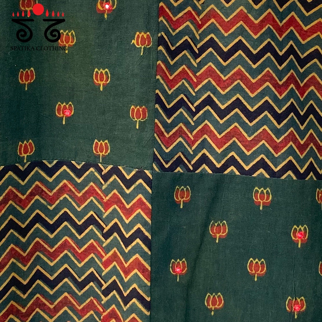 Ajrak Blocks - Sleeveless collage Blouse