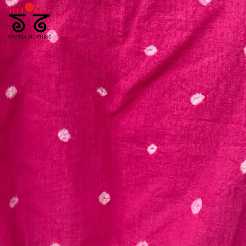 Bandhani Frilled Sleeveless Blouse