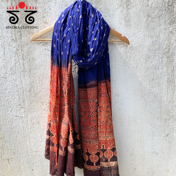 Bandhani - Ajrak Dupatta