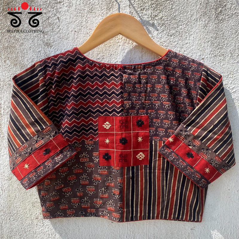 Ajrak Collage Blouse