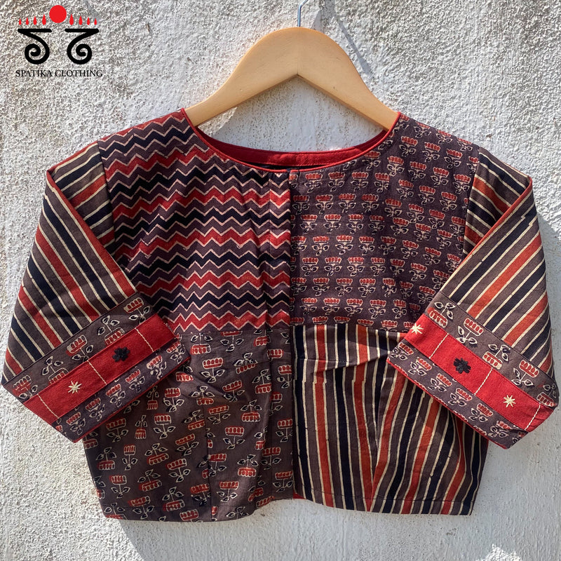 Ajrak Collage Blouse