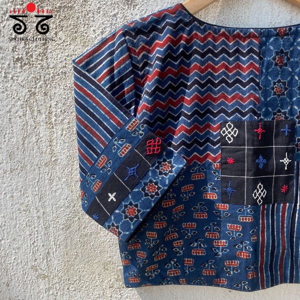 Ajrak Collage Blouse