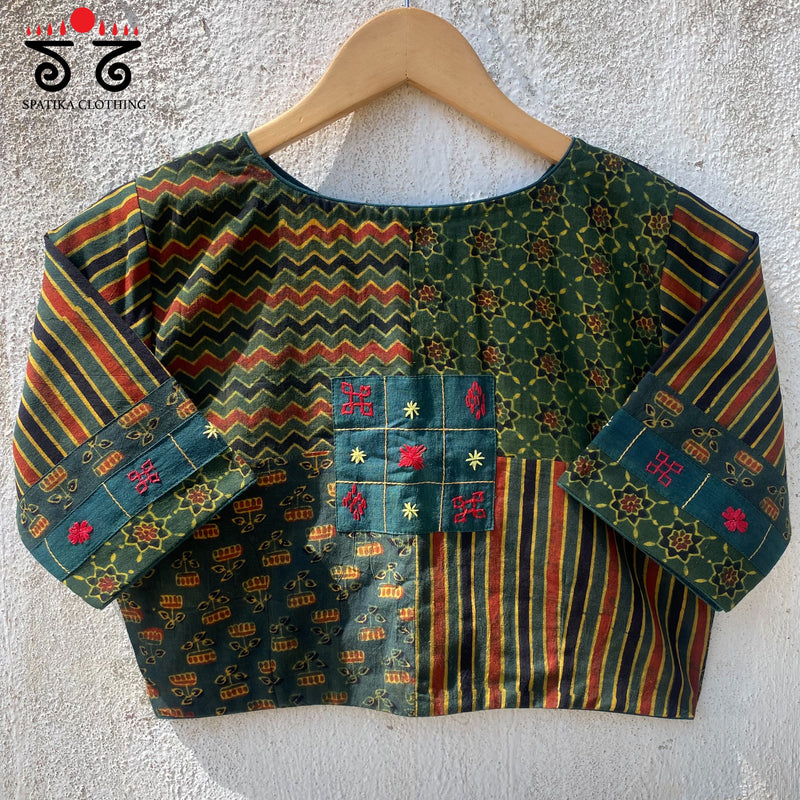 Ajrak Collage Blouse