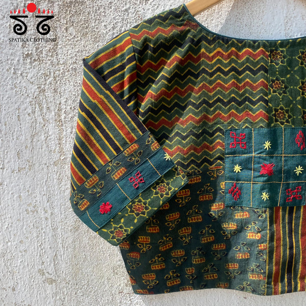 Ajrak Collage Blouse