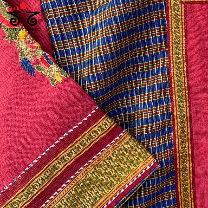 Kalpavriksh - Hand Embroidered on ilkal Blouse