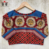 Pen Kalamkari  Zardosi Blouse