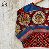 Pen Kalamkari  Zardosi Blouse
