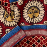 Pen Kalamkari  Zardosi Blouse
