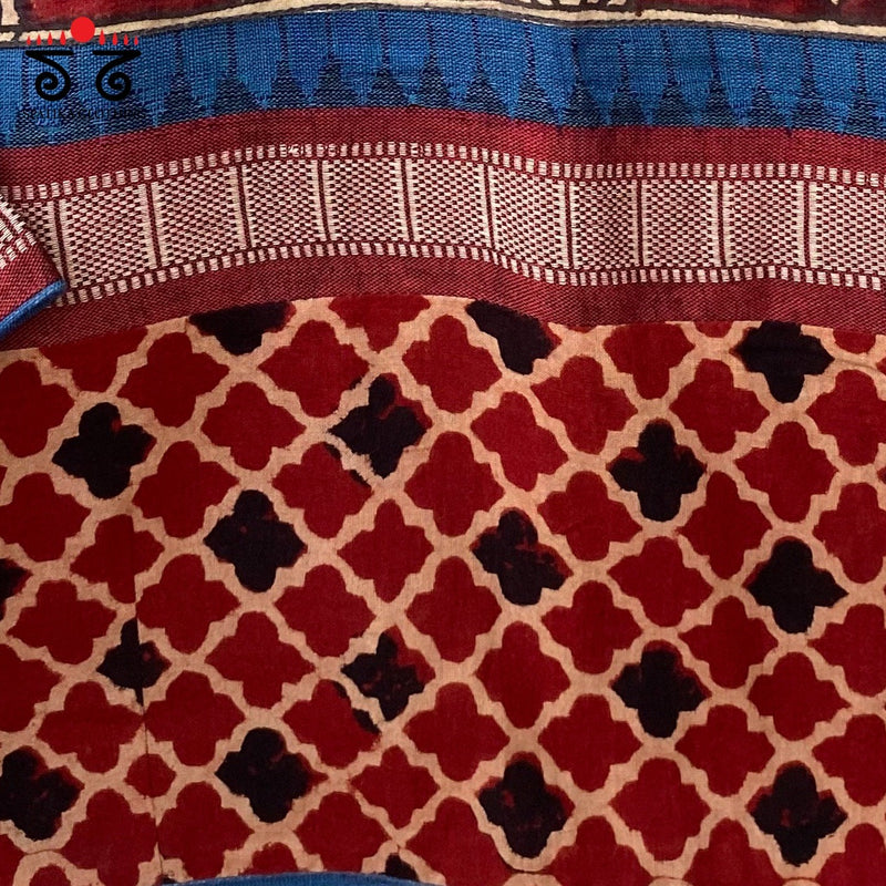 Pen Kalamkari  Zardosi Blouse