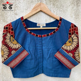 Pen Kalamkari  Zardosi Blouse