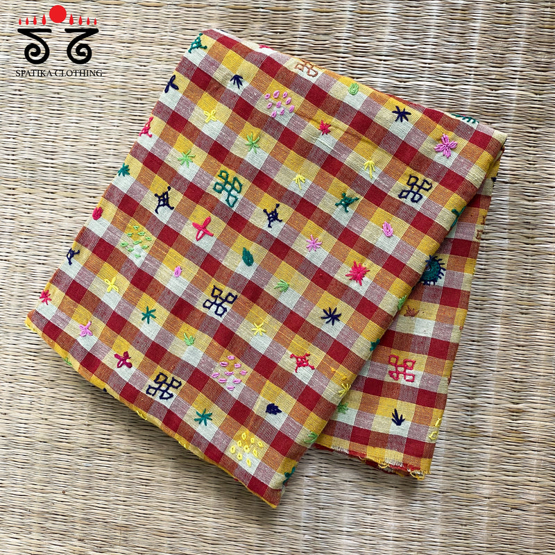 Lambani Hand - Embroidered Blouse Fabric