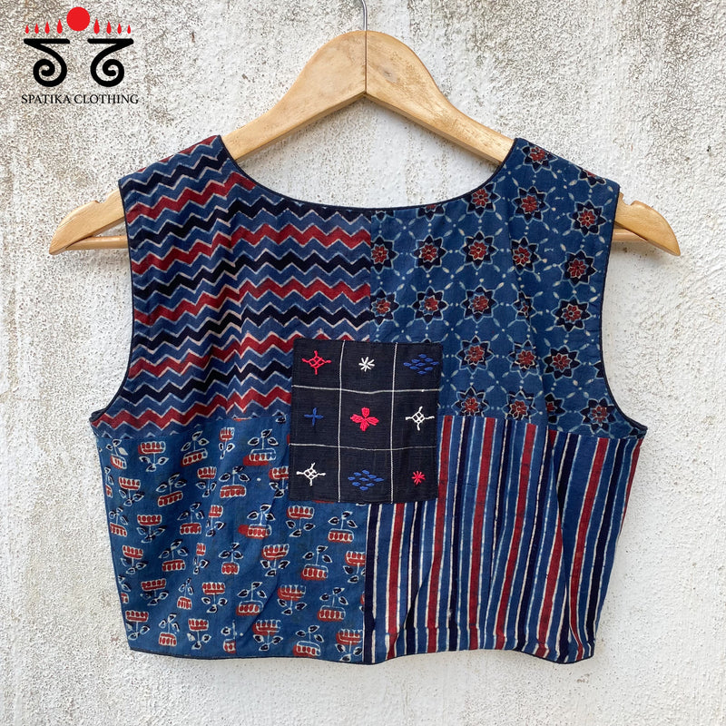 Ajrak Collage Blouse