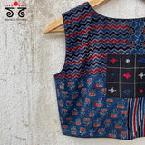 Ajrak Collage Blouse
