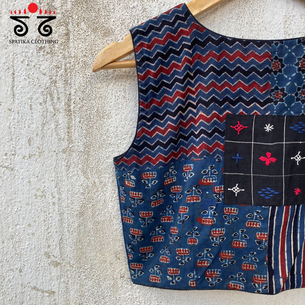 Ajrak Collage Blouse