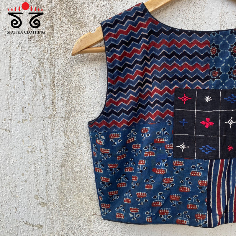Ajrak Collage Blouse