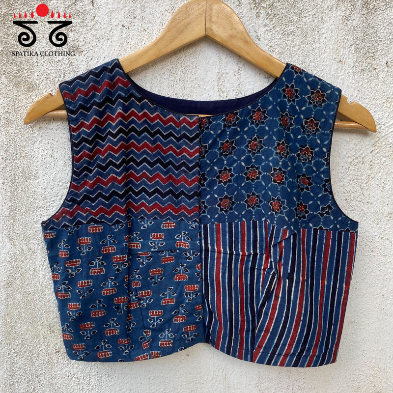 Ajrak Collage Blouse