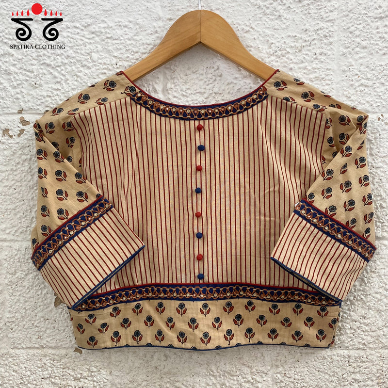 Ajrak Hand Blockprinted Blouse