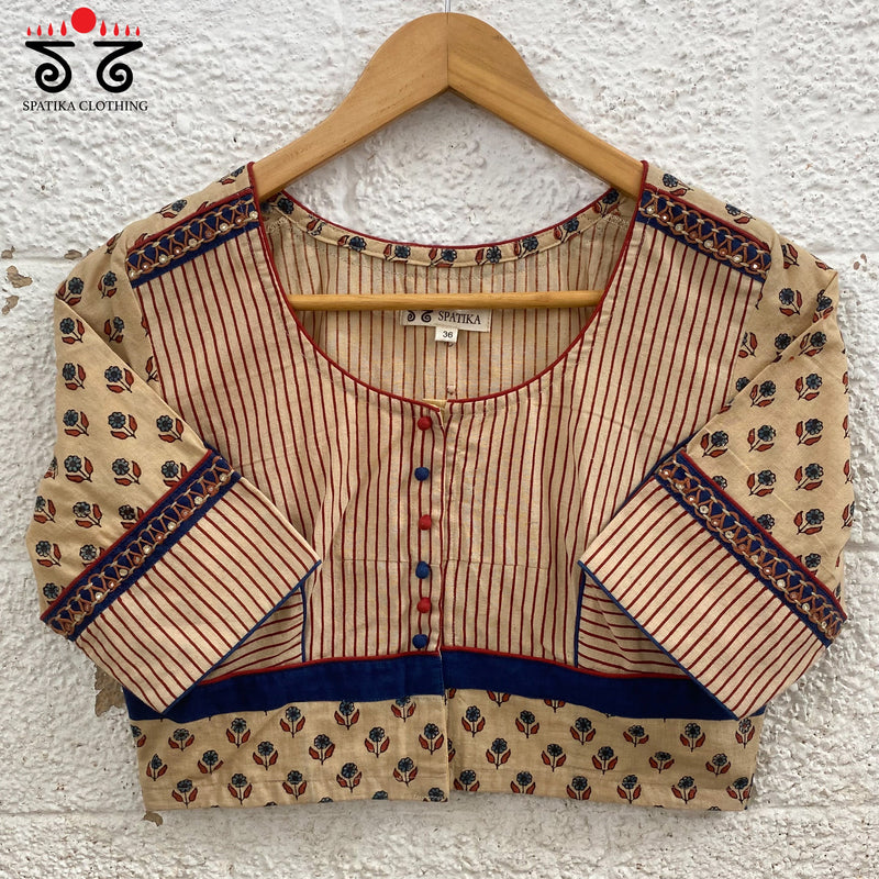 Ajrak Hand Blockprinted Blouse