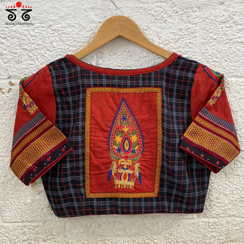 Kalpavriksh - Hand Embroidered on ilkal Blouse