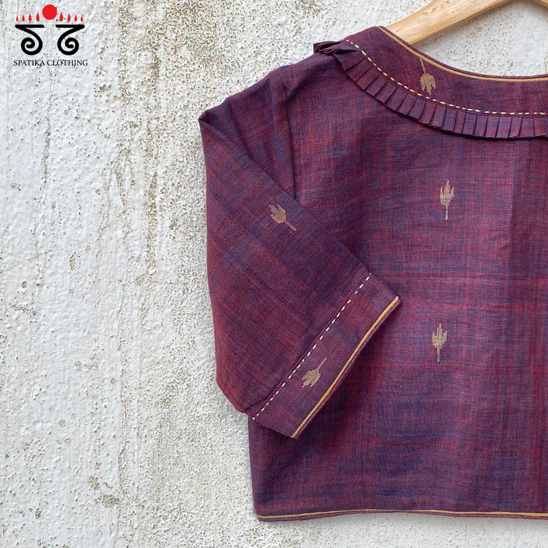 Jamdhani Frilled Blouse
