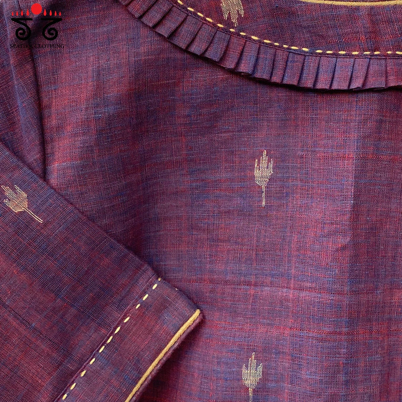 Jamdhani Frilled Blouse
