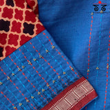 Hand Embroidered Ponduru- Ajrak Blouse