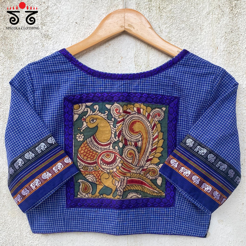 Annapakshi Pen Kalamkari Blouse