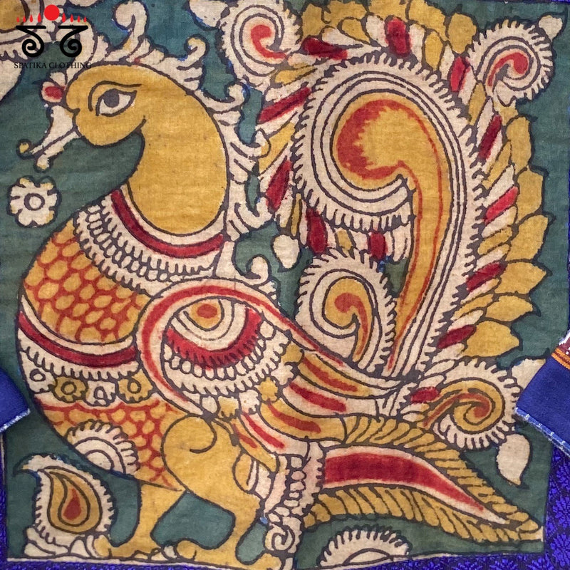 Annapakshi Pen Kalamkari Blouse