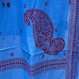 Kantha on Mulmul - Hand Embroidered Dupatta