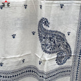 Kantha on Mulmul - Hand Embroidered Dupatta